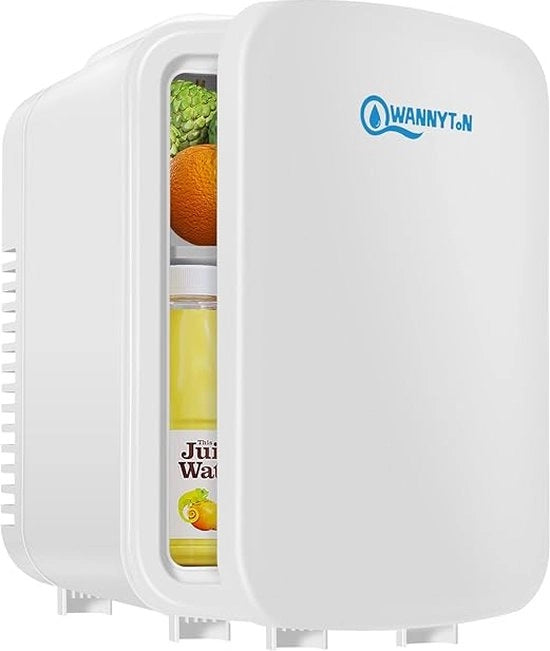 Mini frigorifero - 4L - raffreddamento - riscaldamento - 220V/12V - ecosostenibile - silenzioso - bianco -