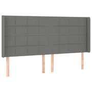 Testiera | Testata ad Orecchio GrigioScuro 163x16x118/128cm inTessuto