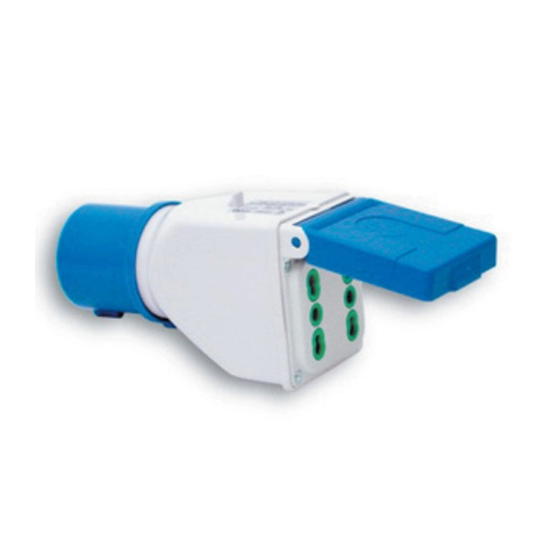 FME 73.101 ADATTATORE CEE 16A 2P+T - 2 BIP 220V IP44