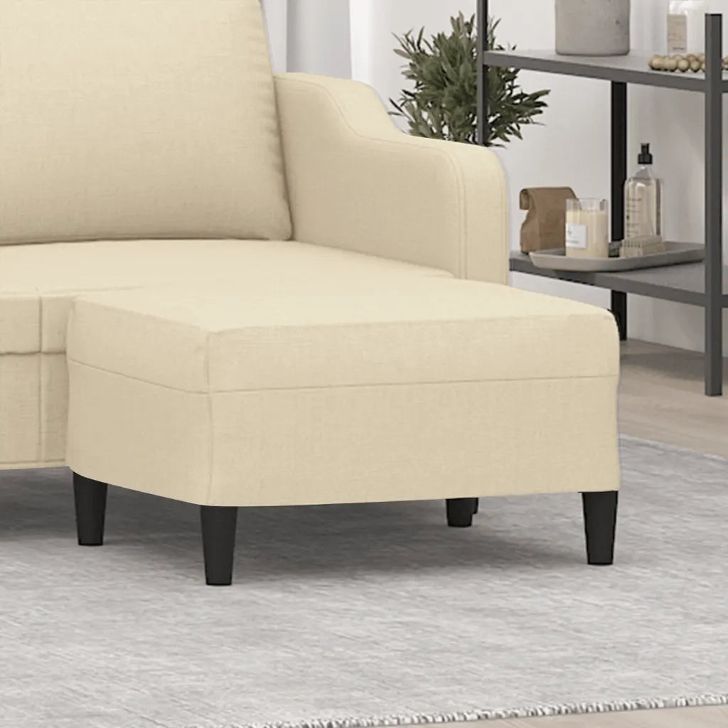 Poggiapiedi Crema 70x55x41 cm in Tessuto cod mxl 67317