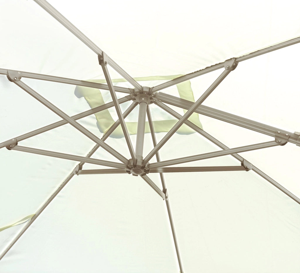 Ombrellone da Giardino Decentrato in Alluminio 3X3m con Maniglione Vorghini Handle Ecrù