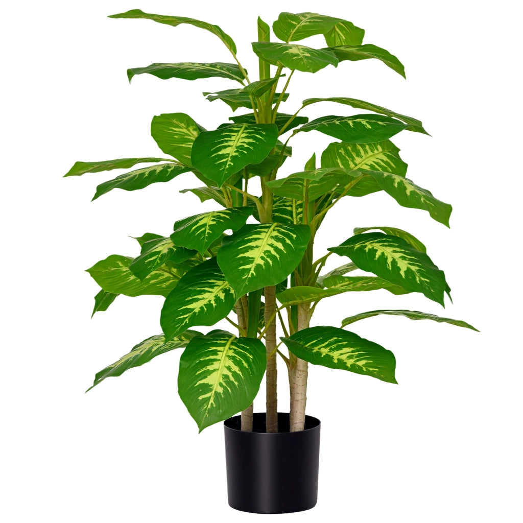 Pianta artificiale Calathea ¨C zephmum ¨C vaso cemento 95 cm