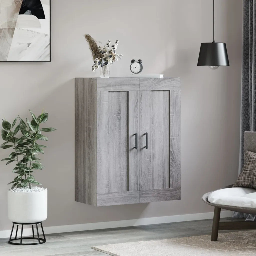 Armadietto a Muro | Mobile a Parete Grigio Sonoma 69,5x34x90 cm Legno Multistrato