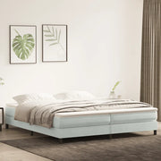 Letto a Molle senza Materasso Grigio Chiaro 200x210 cm Velluto 3315843