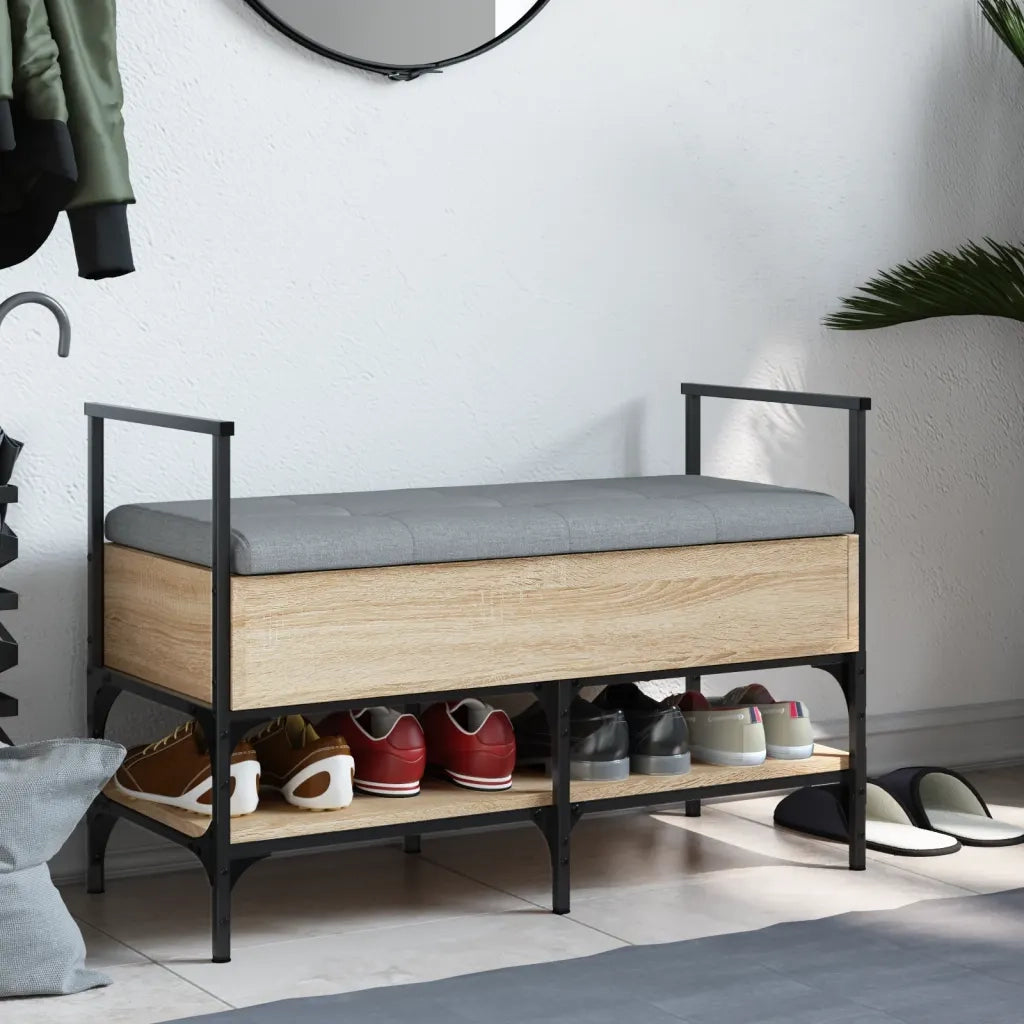Panca Porta Scarpe Rovere Sonoma 85,5x42x57,5 cm 835230