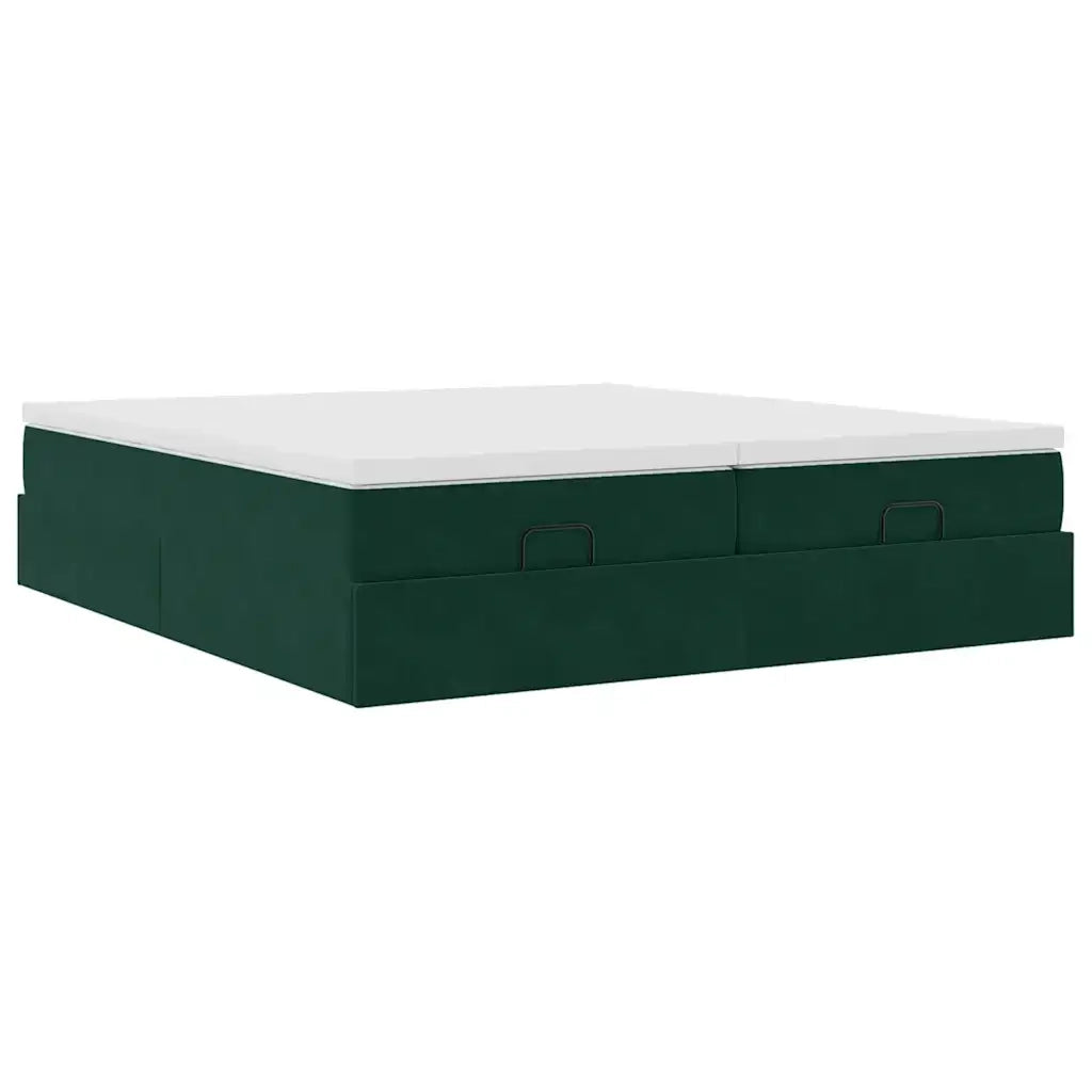 Struttura Letto Pouf con Materassi 160x200 cm Velluto