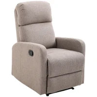Poltrona Relax Reclinabile fino a 168° con Poggiapiedi, 67x83x107 cm, Grigia