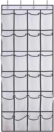 Organizzatore per scarpe 24 compartimenti - Organizzatore appeso - Borsa di stoccaggio multifunzionale - Fleece/Nylon - Risparmio di spazio