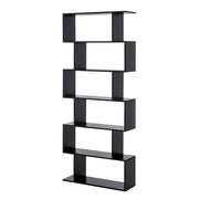 Libreria Moderna con 6 Ripiani ¨C zephmum ¨C Nero 80x23x192 cm