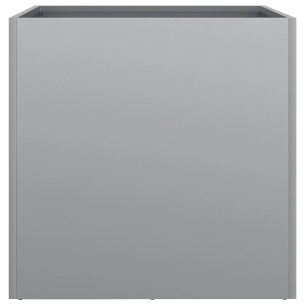 Fioriera rialzata per piante fiori giardino terrazze set da 2 argento 49 x 47 x 46 cm acciaio zincato argento 02_0039013