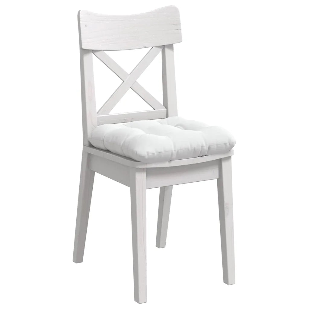 Cuscini per Seduta 4 pcs Bianco 40 x 40 x 12 cm Tessuto