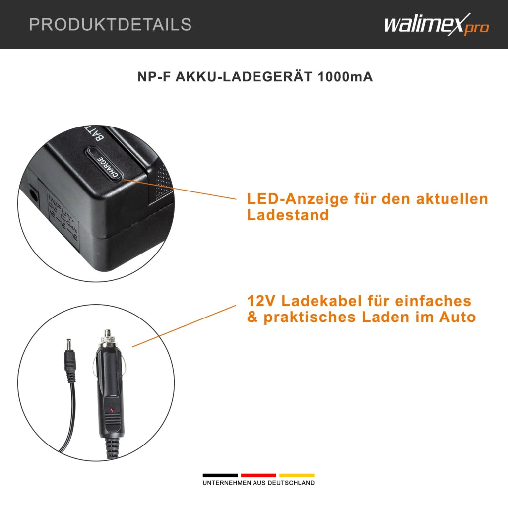 LED Niova 900 Plus DL con treppiede per lampada e 2 batterie NP-F