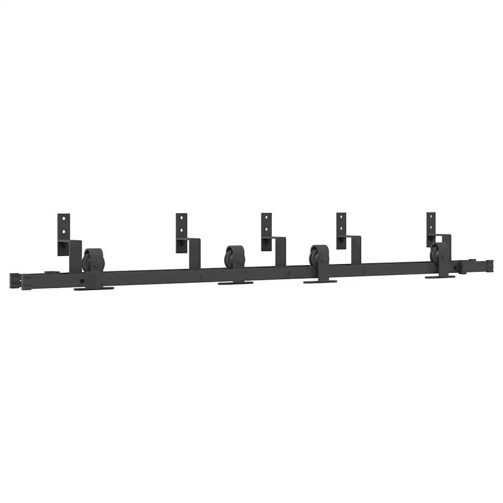 Kit di Binari per Porte Scorrevoli 183 cm Acciaio Nero CFW6173872
