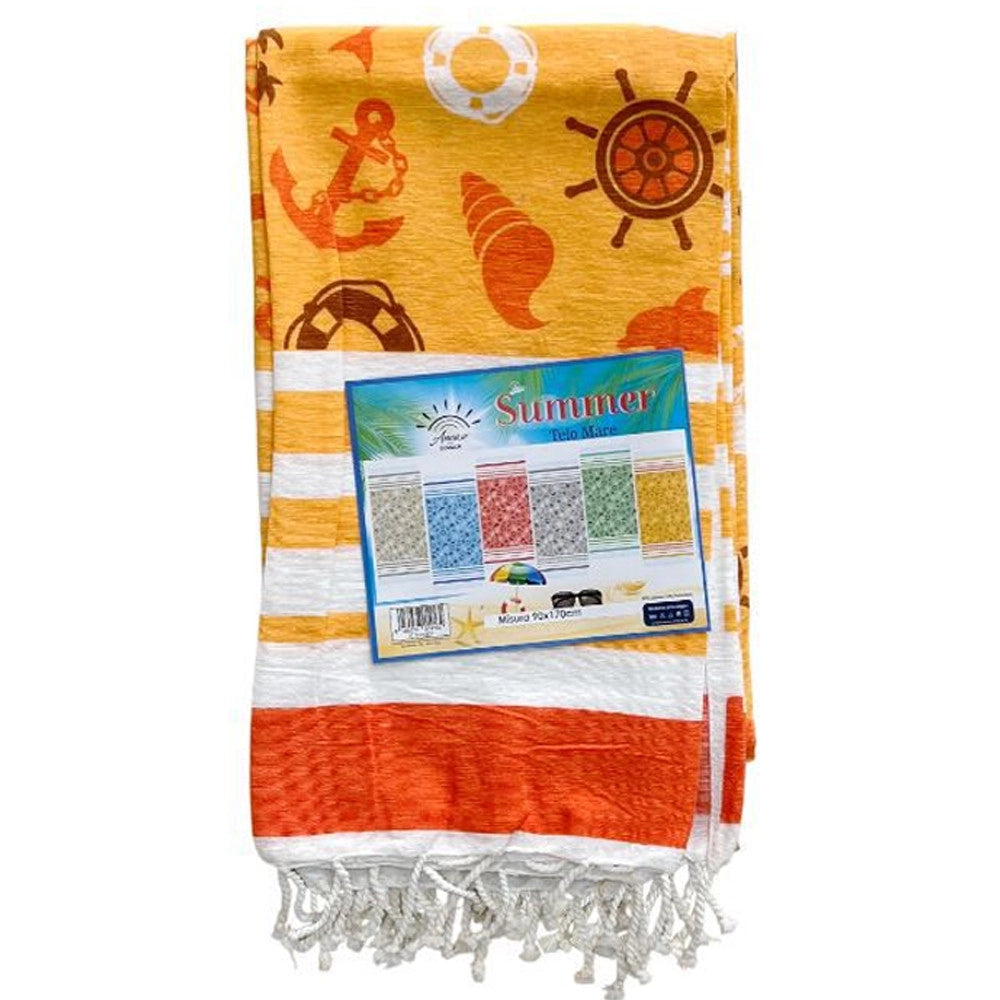 Trade Shop - Telo Mare Summer Asciugamano Sottile Sport Spiaggia Piscina Vari Colori 90x170 -