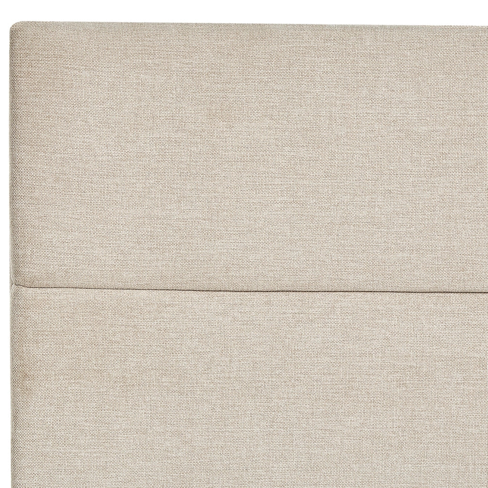 Letto king size UE con contenitore 160 x 200 Tappezzato beige con materasso a molle Bonell