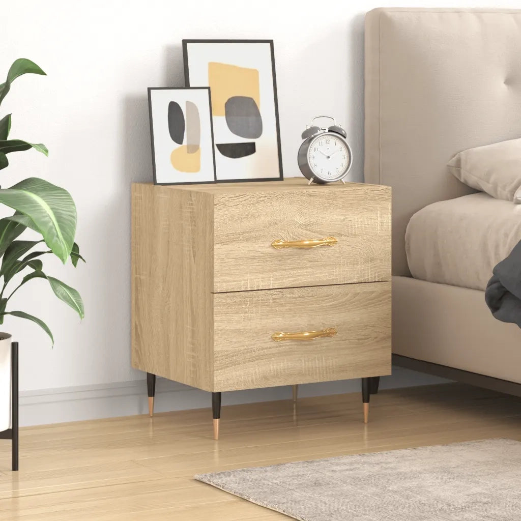 Comodino | Armadio da Notte | Mobiletto da notte Rovere Sonoma 40x35x47,5 cm in Legno Multistrato