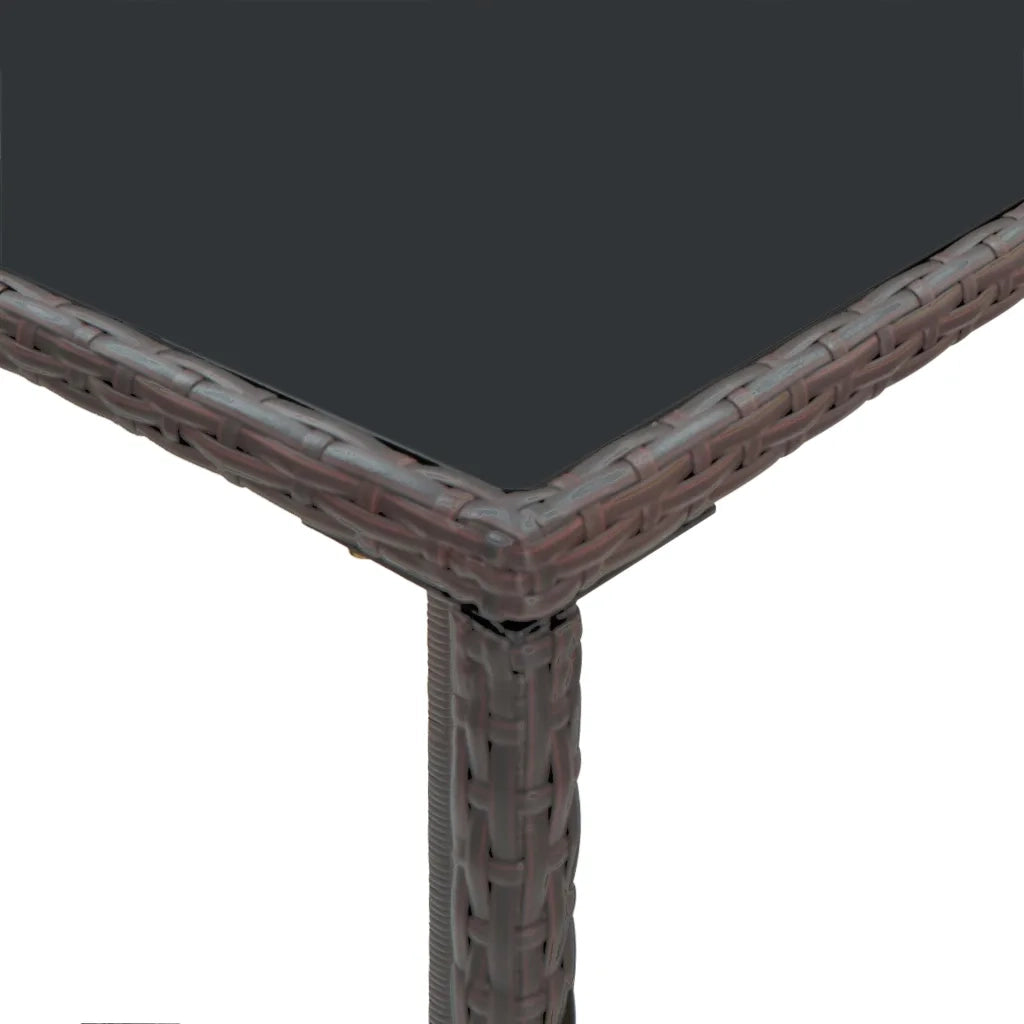 Set da Bar da Giardino 5 pz con Cuscini in Polyrattan Marrone 3094789