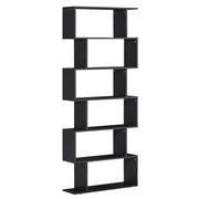 Libreria 6 Ripiani Legno Forma S ¨C zephmum ¨C 80x24x191 cm Colore Nero