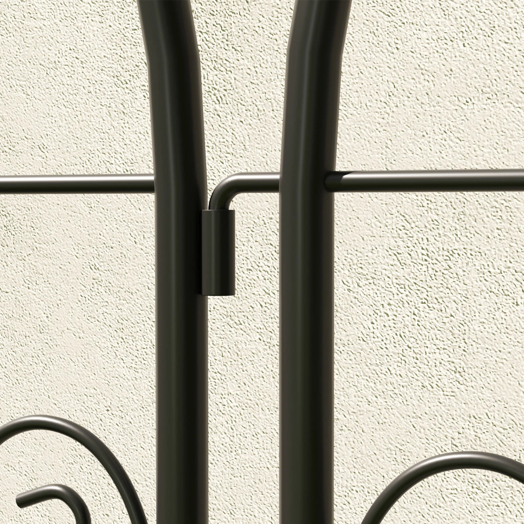 SPALLIERA Set da 2 pezzi 50x120 cm Metallo Nero per piante rampicanti