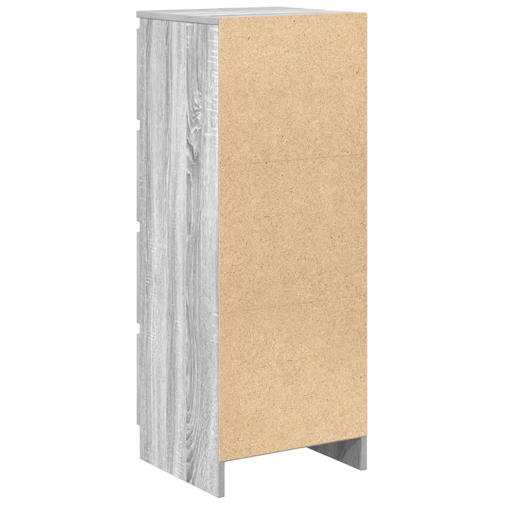 vidaXL Credenza Grigio Sonoma 37,5x35x99 cm in Legno Multistrato