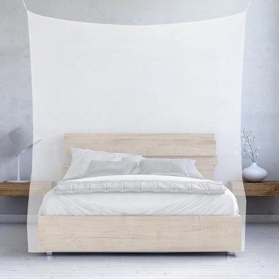 Gordino rettangolare per letto matrimoniale da viaggio, rete antizanzare 220 x 200 x 200 cm, tenda per balcone e campeggio