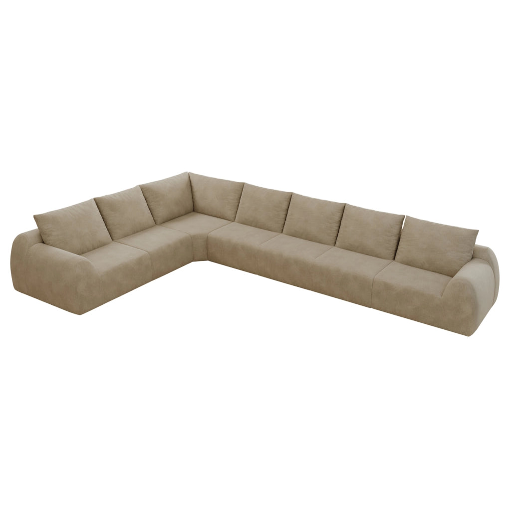Divano in ciniglia khaki