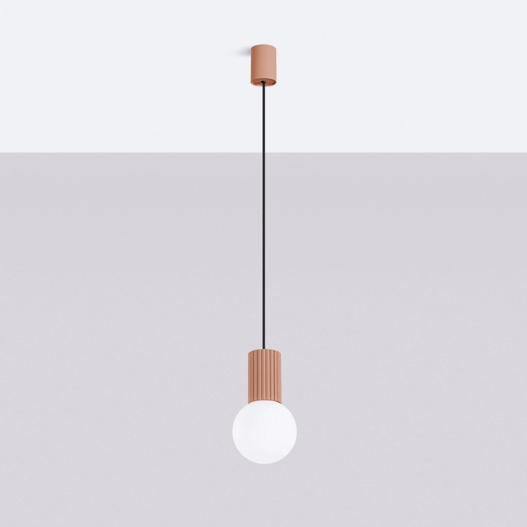 Lampada a sospensione SFERA vetro bianco mocca G9 Pure Lume