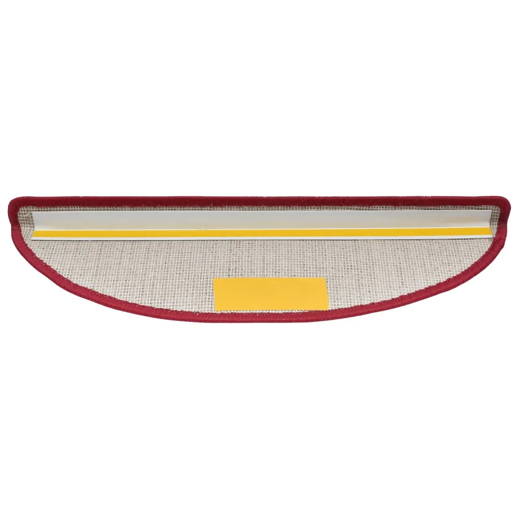 Tappetini per scale 15 pz 56x17x3 cm Rossi semicircolari 133881