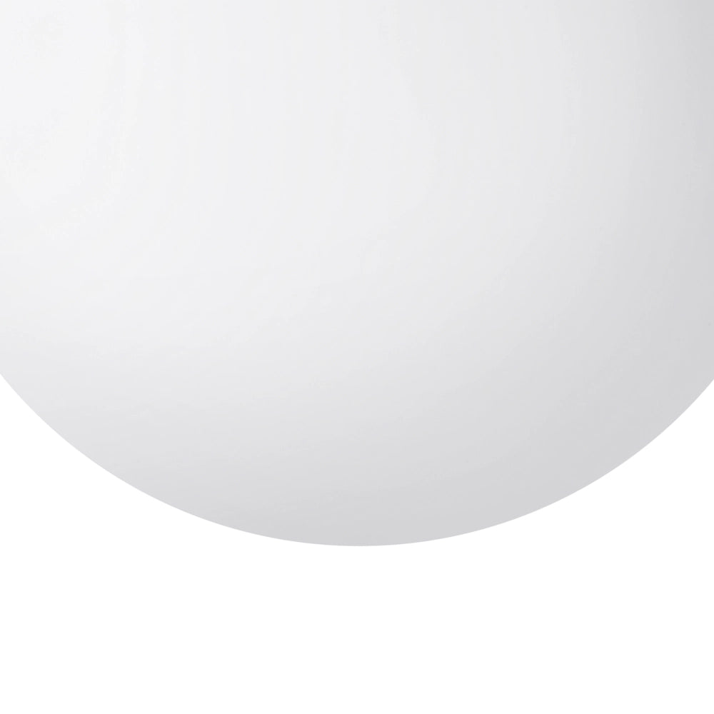 Lampada a Sospensione Vetro Bianco Elementi Argento Forma Globo 1 Luce Moderna