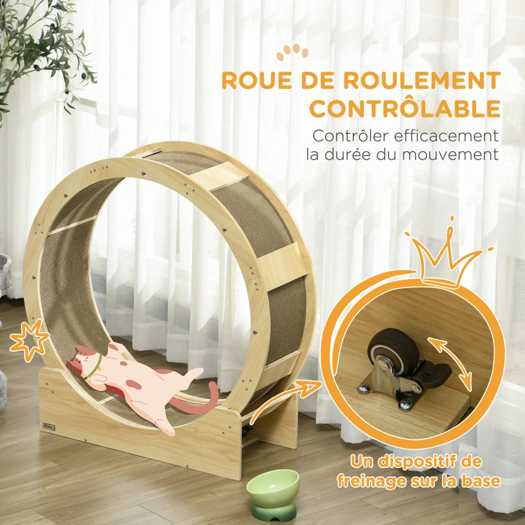 Ruota per gatti ¨C zephmum ¨C diametro 91 cm naturale