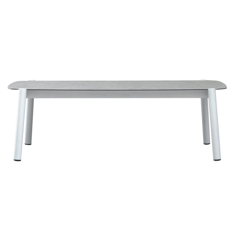 Set cassis MOIA in alluminio bianco e teak bianco