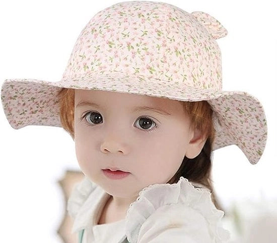 Cappello di cotone per neonati, bambina, bambino, energia solare, protezione UV, UPF50+, cappello pieghevole, estate, cartoon, animale, carino, esterno, viaggio (bambino 1-2 anni)