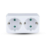 Adattatore a 2 modi con la messa a terra Contatto 10/16A 250 V (etichetta + polibag con headcard) bianco