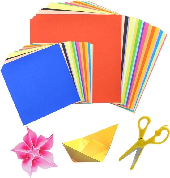 Papier origami 200 fogli 20x20 cm 15x15 cm 20 colori carta quadrata colorata a doppia faccia