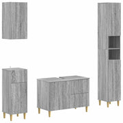Set di Mobili da Bagno da 4 Pezzi DELFT Sonoma grigio 3417951