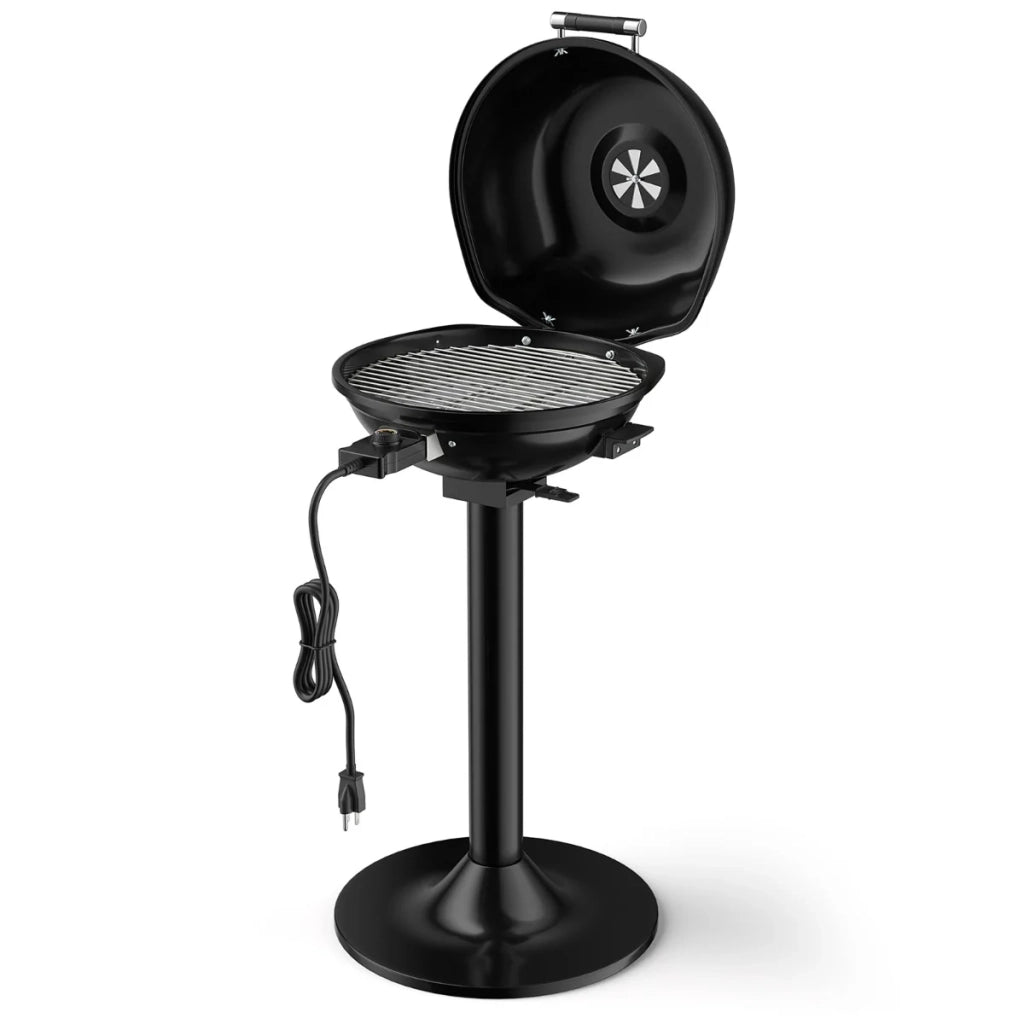 Barbecue elettrico da esterno 52 x 44 x 83 cm riscaldamento rapido uso interno ed esterno stile moderno metallo nero 20_0015836