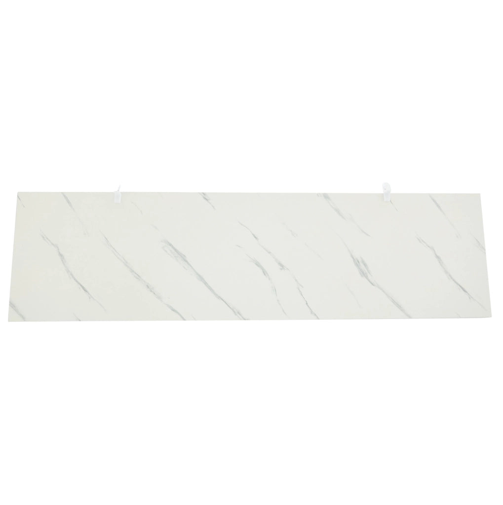 Credenza moderna bianca 140 x 38 x 70 cm con 3 ante e vani regolabili