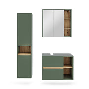Vicco Set di mobili da bagno Verde/Artigianale 3 parti