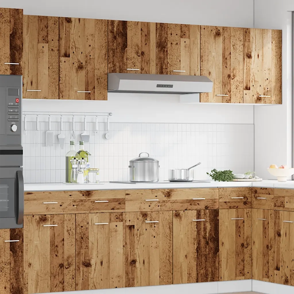 Mobili Pensili “Lyon” 2 pz Legno Antico 50x31x60 cm 856113