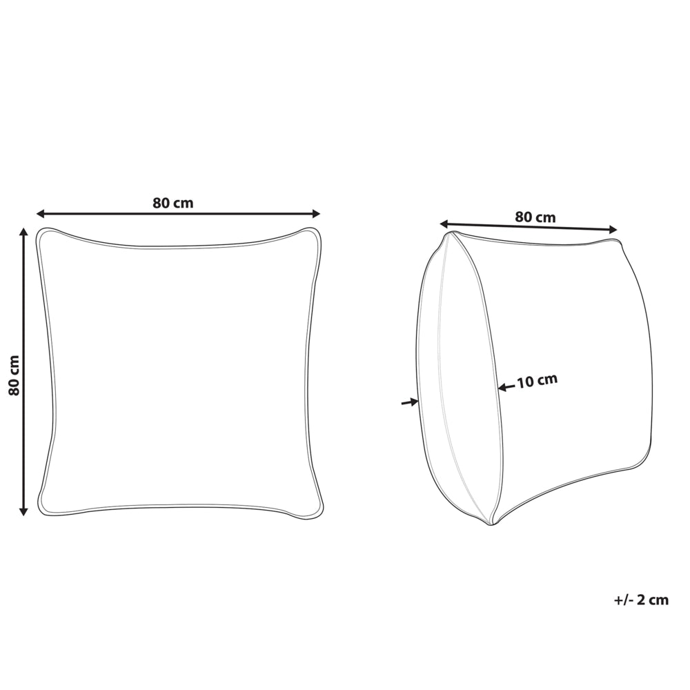 Cuscino da letto guanciale Cotone Bianco Piumino D'anatra e Piume 80 x 80 cm Medio Morbido
