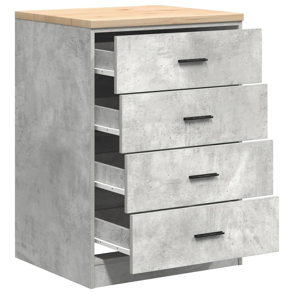 Armadietto da Garage Grigio cemento 60x51x85 cm CFW1112489