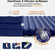 Matrice aereazione Isomat ultraleggera per 2 persone - materasso gonfiabile per campeggio - 140 cm - pompa a mano - campeggio - outdoor - escursioni - spiaggia - colore marino.