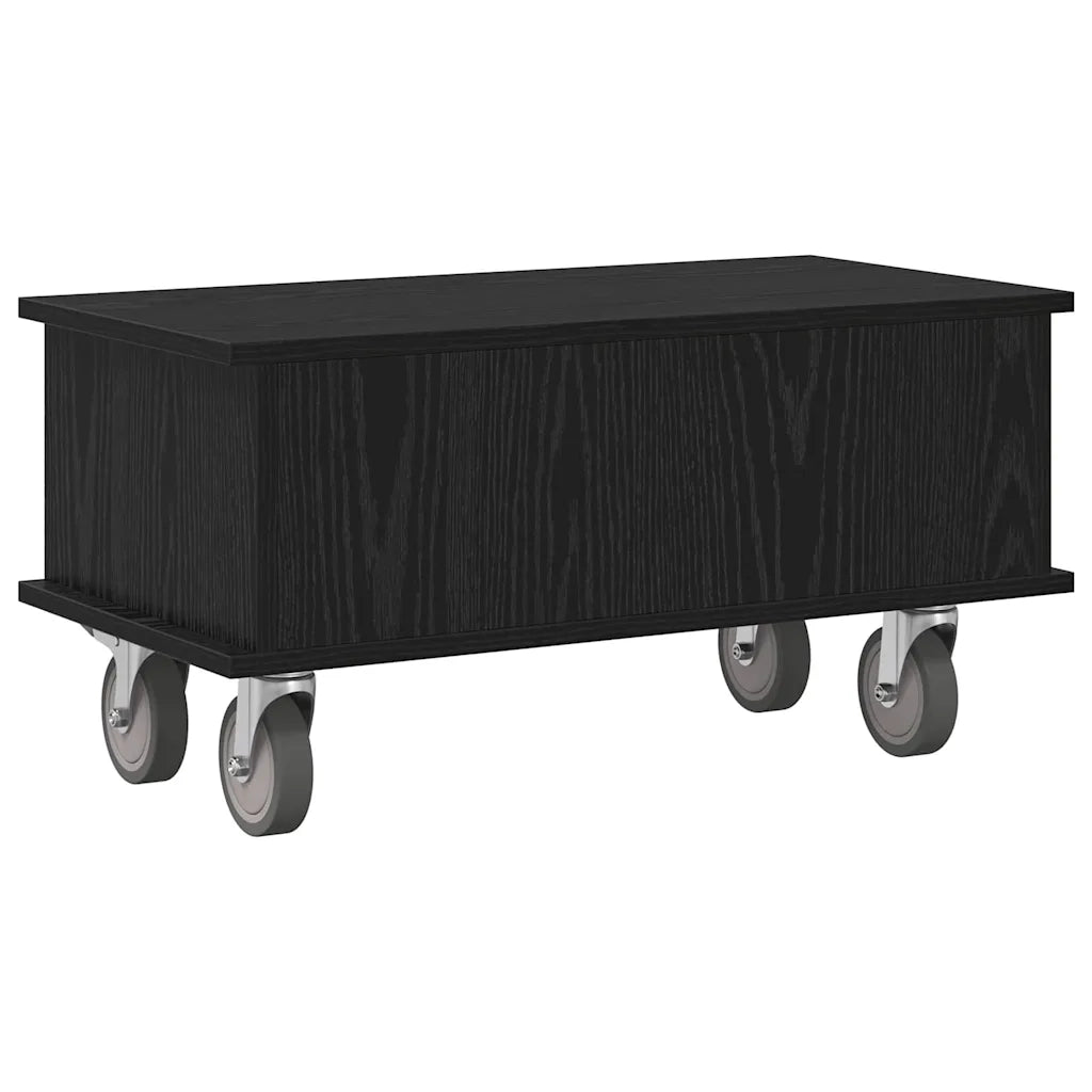 Supporto TV Rovere Nero 68,5 x 35 x 35 cm Legno multistrato