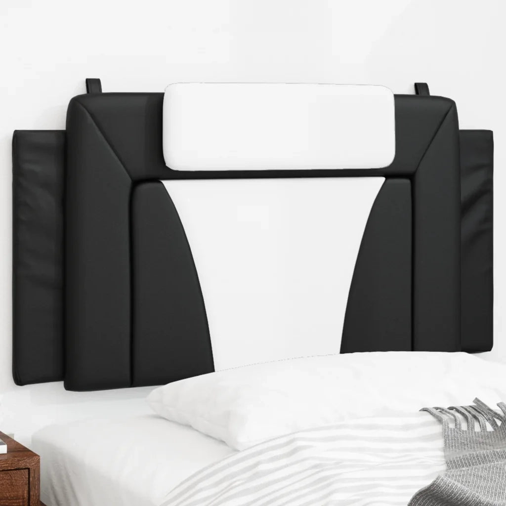 Cuscino Testiera Viana Nero e Bianco 100 cm in Similpelle 374779