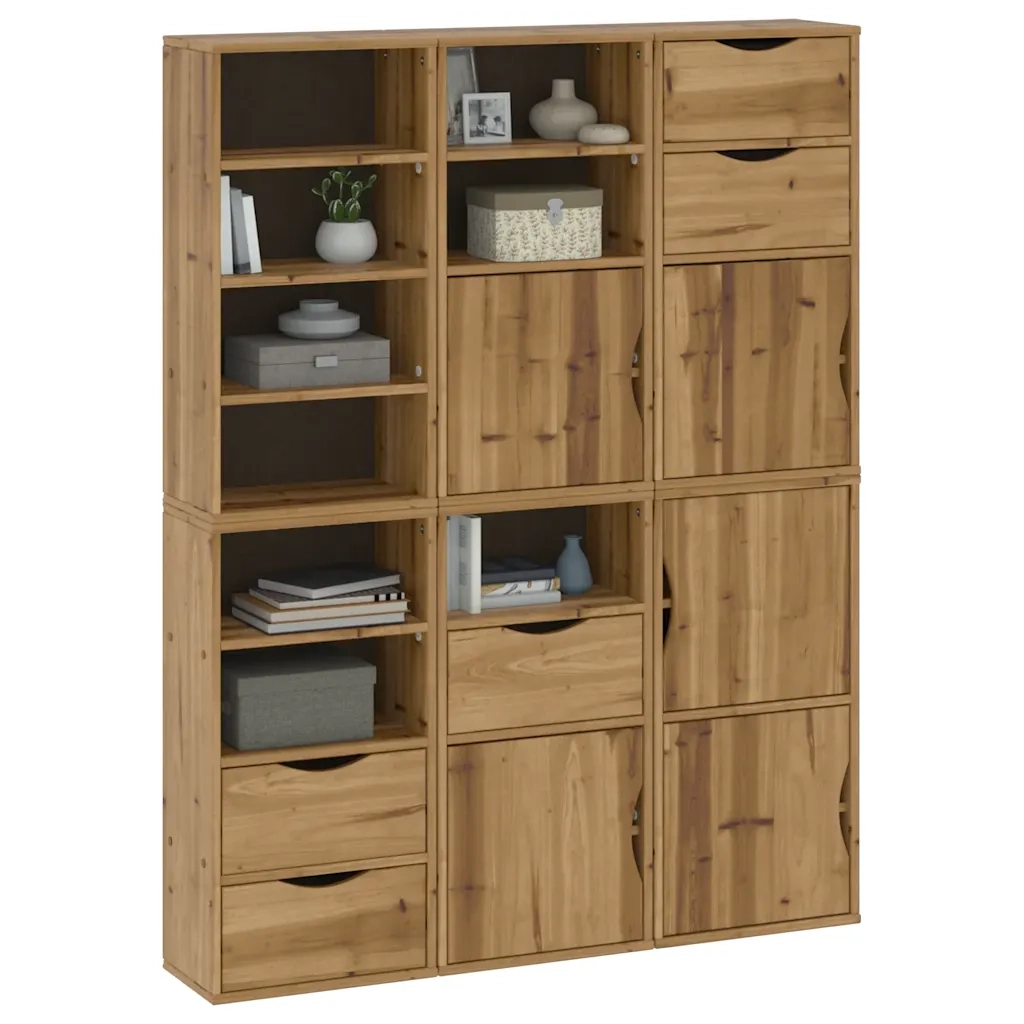 Armadietti Laterali 6 pz ODDA 40x24x79 cm Legno Massello Pino 3365354