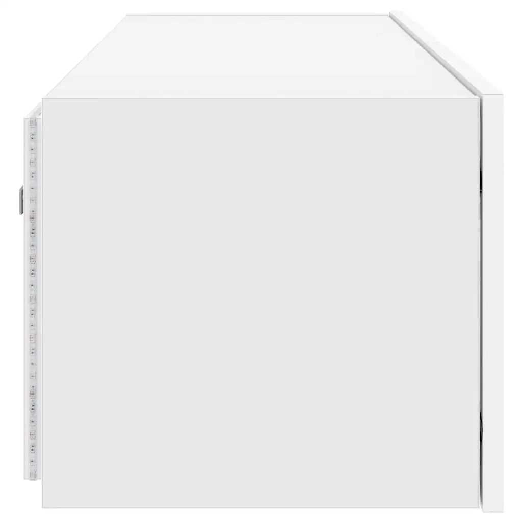 Mobile TV a Parete | Armadietto TV | Mobile Porta TV con Luci LED Bianco 100x35x31 cm