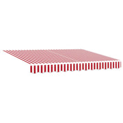 Tenda da Sole | Tenda Retrattile Rosso e Bianco 350 x 250 cm
