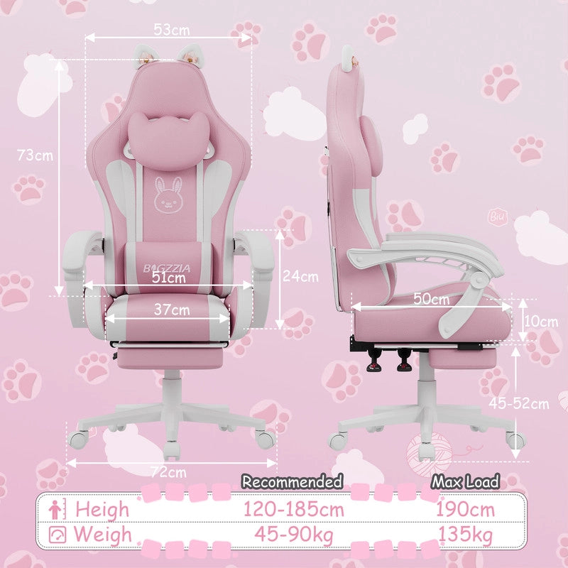 Sedia da gioco per bambini  con poggiapiedi, sedia ergonomica regolabile in altezza
