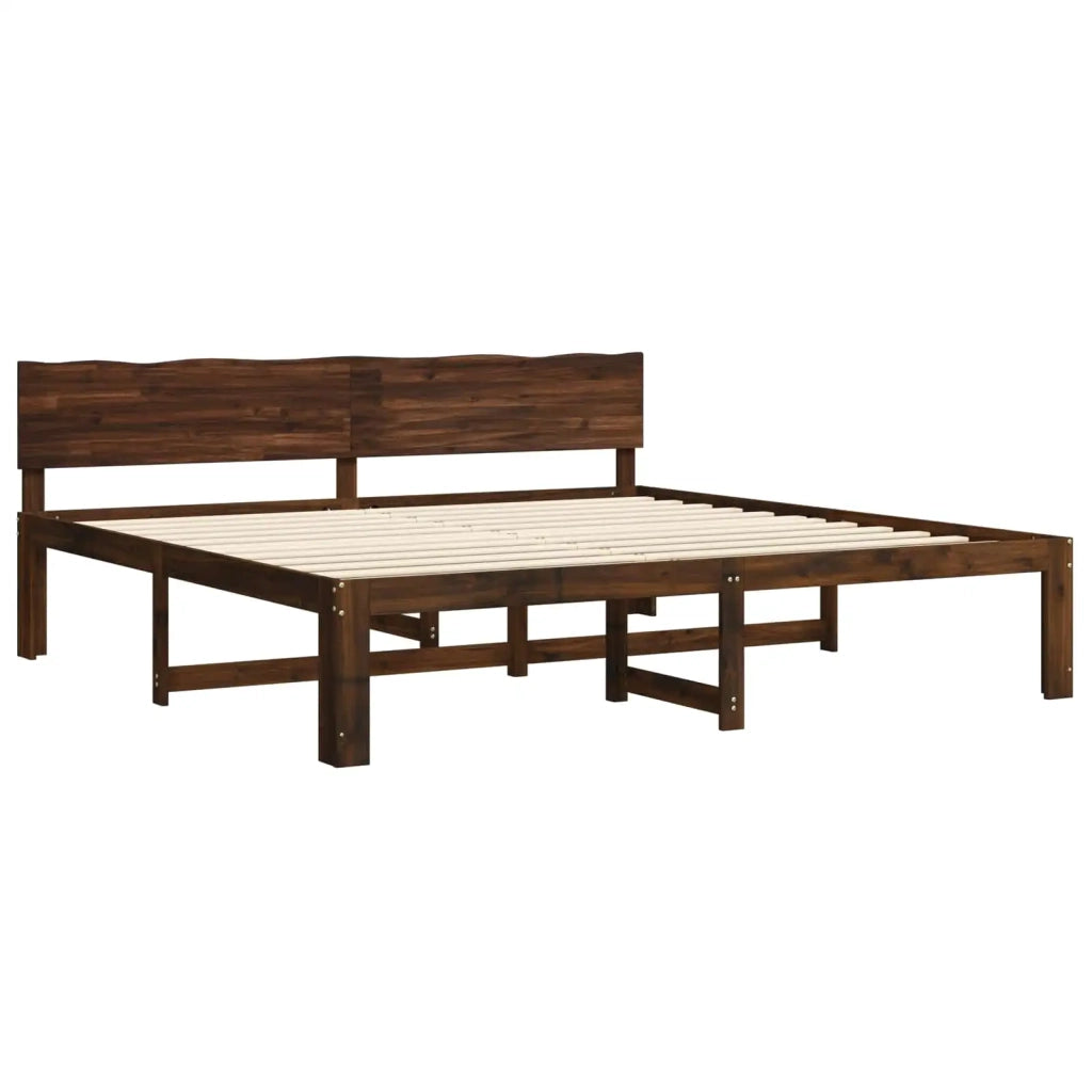 Letto matrimoniale con testiera ROSTOCK Marrone Scuro 3405470