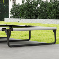 Letto per Cani Grandi Pieghevole 107x61x20 cm da Interno ed Esterno con Tessuto a Rete Grigio Chiaro